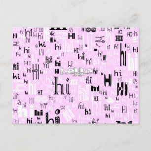 A Simple Hello Part Deux Postcards - Pink