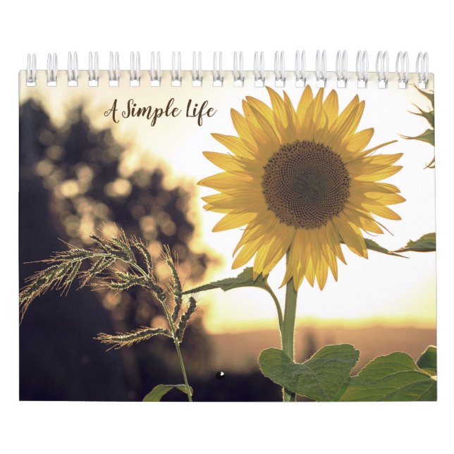 A simple life calendar, rustic and simple calendar (Cover)