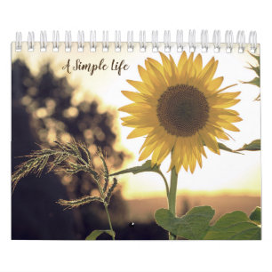 A simple life calendar, rustic and simple calendar