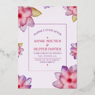 A Simple Lovely Floral Wedding Invitation