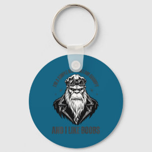 A simple old man am grumpy and like (on back) key ring