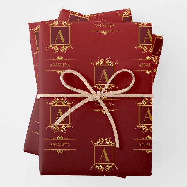 A simple, personalised, and one-of-a-kind custom w wrapping paper sheet (In situ)