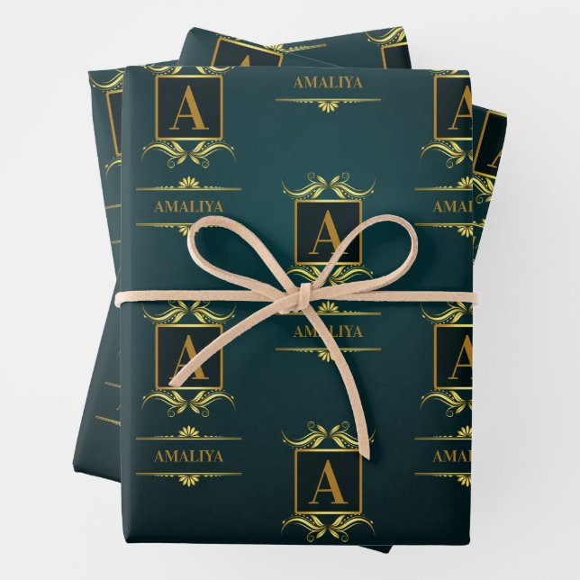 A simple, personalised, and one-of-a-kind custom w wrapping paper sheet (In situ)