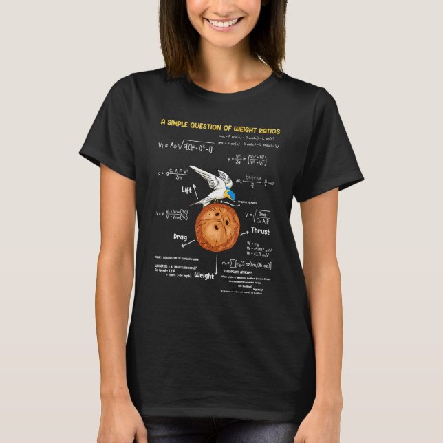 A Simple Question Of Weight Ratios Funny Math T-Shirt (Front)