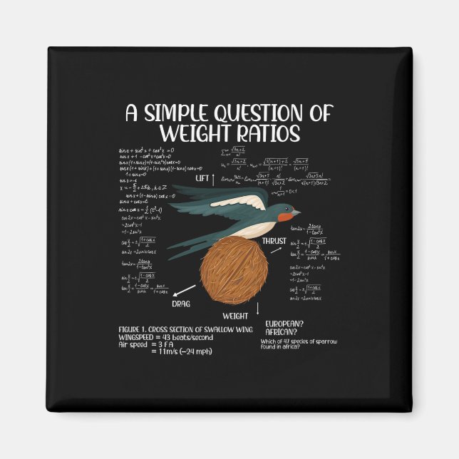 A Simple Question Of Weight Ratios Math Teacher  Magnet (Front)