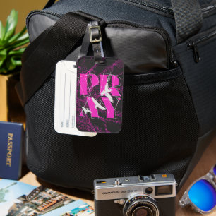 A Simple Reminder PRAY Christian Faith Luggage Tag