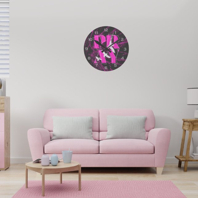 A Simple Reminder PRAY Christian Faith Round Clock (Creator Uploaded)