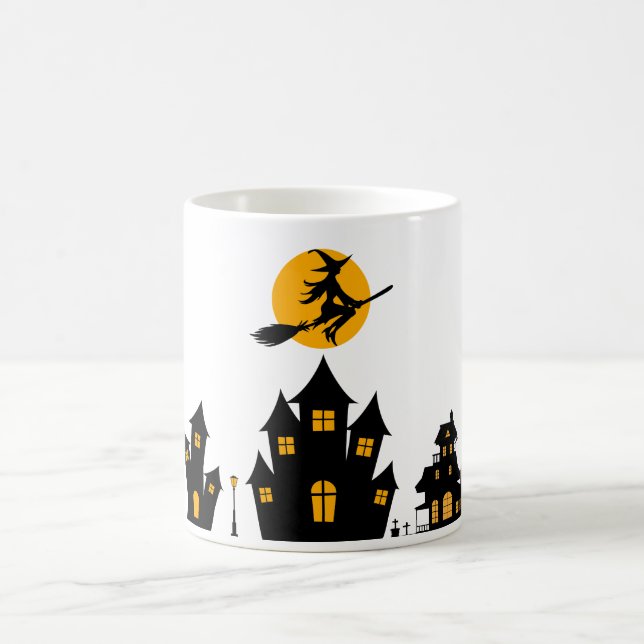 A Simple Silhouette Witch  Coffee Mug (Center)
