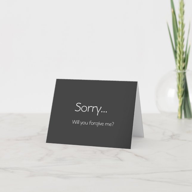 A simple, sincere sorry note card (Front)