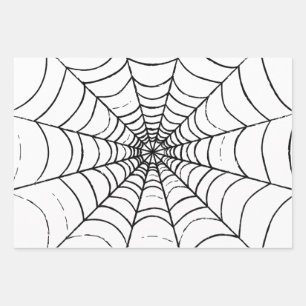 A Simple Spider's Web Wrapping Paper Sheet