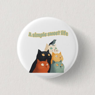 A simple sweet life0001 3 cm round badge