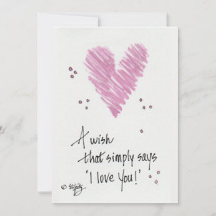 A Simple Wish I Love You Holiday Card