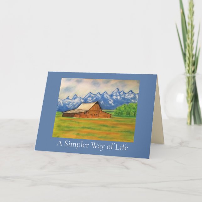A Simpler Way of Life Greeting Card (Front)