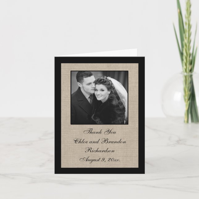 A Simply Perfect Burlap Thank You Card (Front)