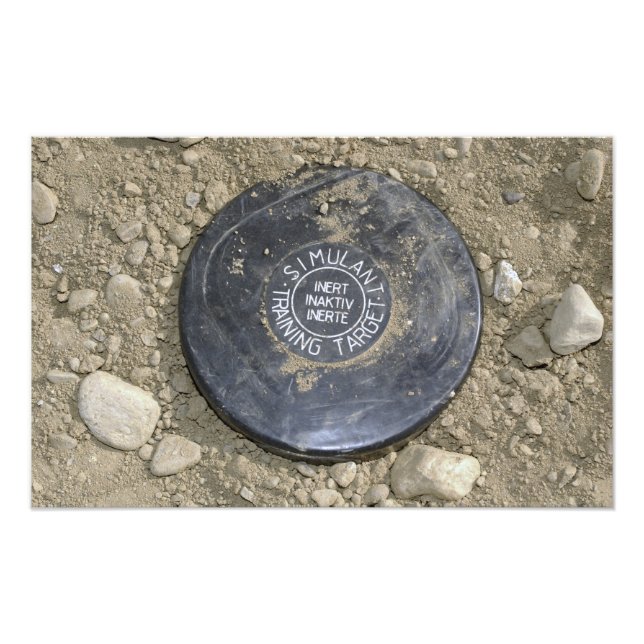 A simulated land mine photo print (Front)