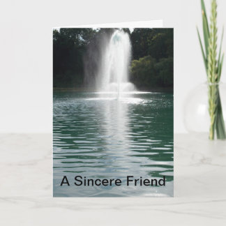 A Sincere Friend Poem Card