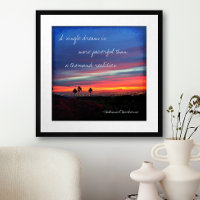 “A Single Dream" Quote Orange & Blue Sunrise Photo