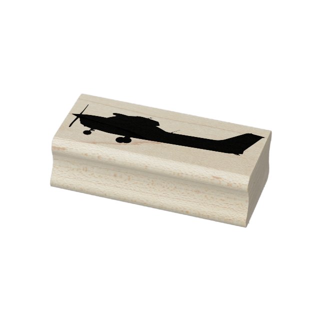 A single-engine aeroplane rubber stamp (Stamp)