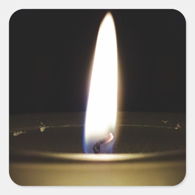 A Single Flame Square Sticker (Front)