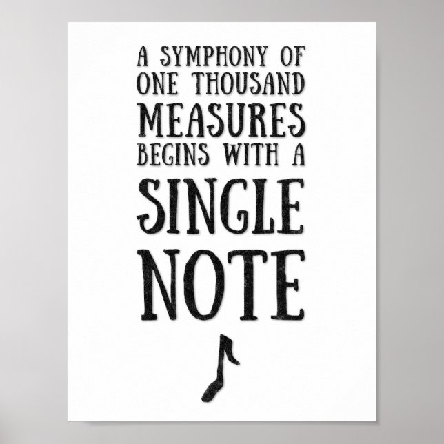 A Single Note Poster (Front)