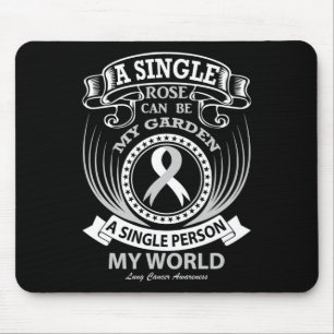A Single Person Can Be My World Lung Cancer Mouse Pad