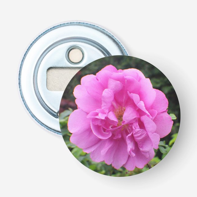 A Single Pink Flower Bottle Opener (Front)
