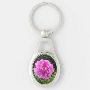 A Single Pink Flower Key Ring
