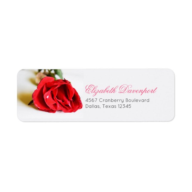 A Single Red Rose Minimalist Elegant (Front)