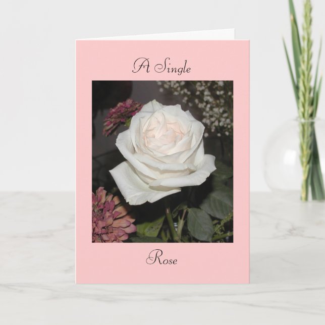 A Single Rose Card (Front)