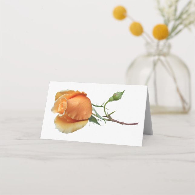 A single rose cutting      place card (Front)