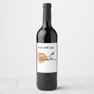 A single rose cutting wine label