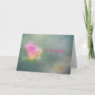 A SINGLE ROSE SYMPATHY CARD
