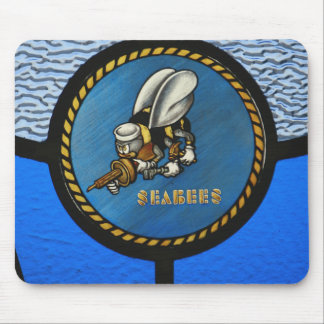A single Seabee logo Mouse Pad