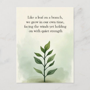 A Single Stem of Leaves Postcard
