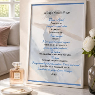 A Single Woman's Prayer Poster