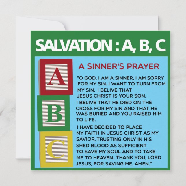 A Sinner's Prayer  (Front)