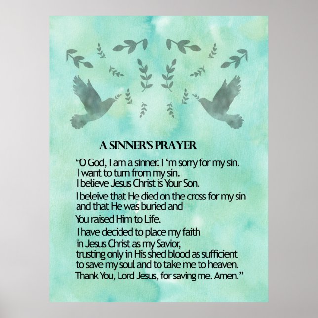 A Sinner's Prayer Poster (Front)