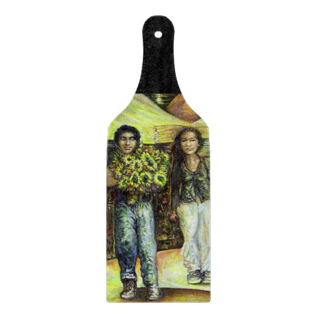 A Sistine ChapeI Phase of a ChaIIenge  Cutting Board (Front)