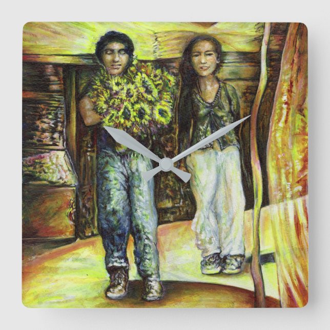 A Sistine ChapeI Phase of a ChaIIenge  Square Wall Clock (Front)