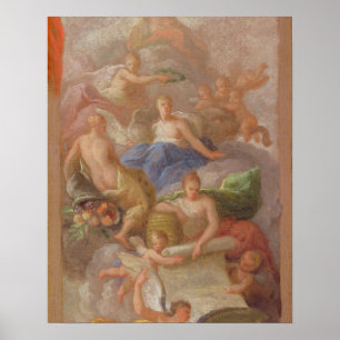 A Sketch of Gratitude Crowned by Peace, with Other Poster