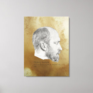A Sketch of Henry James Canvas Print