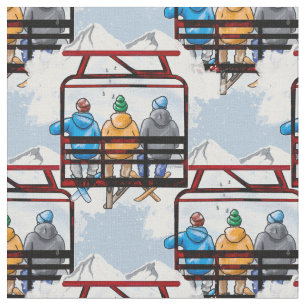 A Ski Lift Sort Of Day, Winter Fabric