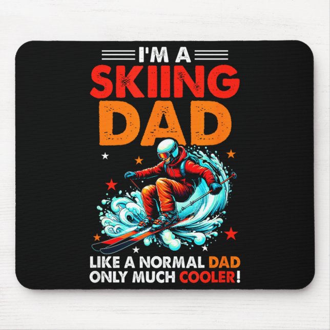 A skiing dad definition much cooler funny father's mouse pad (Front)