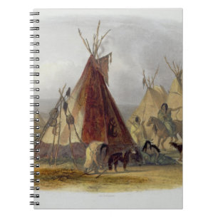 A Skin Lodge of an Assiniboin Chief, plate 16 from Spiral Notebook