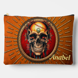 A skull accessory pouch