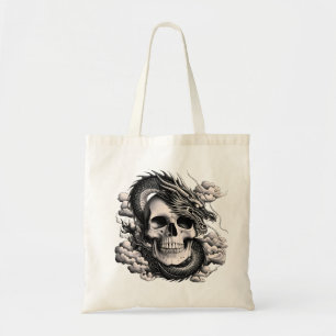 A SKULL AND A DRAGON Tote Bag