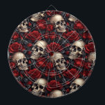 A Skull and Roses Series Design 10 Dartboard<br><div class="desc">A Skull and Roses Series Design ~ perfect for decoupage or to adorn a gift.
See The Tissue Paper Store for more Tissue Papers in many colours
https://www.zazzle.com/store/tissue_paper_store/products</div>