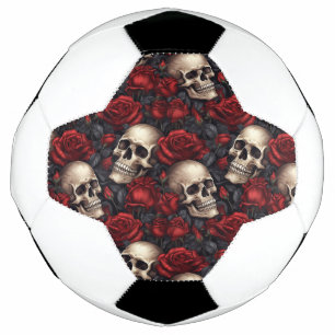 A Skull and Roses Series Design 10 Soccer Ball