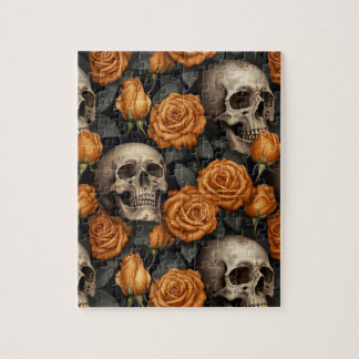 A Skull and Roses Series Design 11 Jigsaw Puzzle