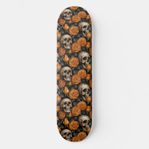 A Skull and Roses Series Design 11 Skateboard